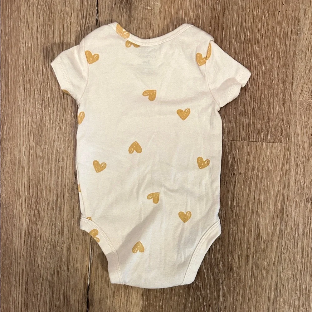 Carter's Cream and Gold Heart Bodysuit